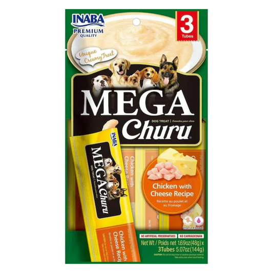 INABA Mega Churu Puree Chicken with Cheese 144g (6pk)