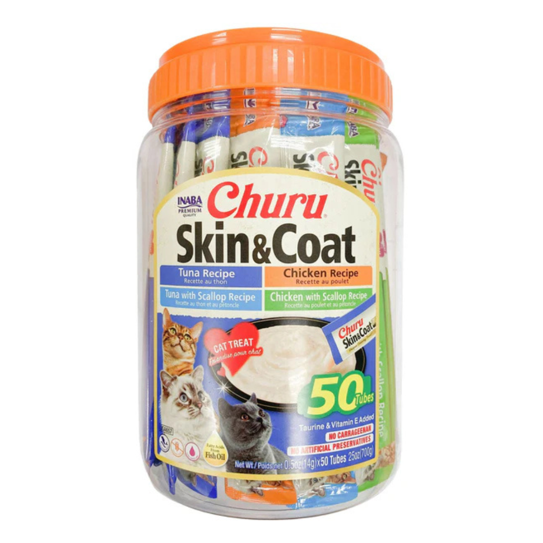 INABA Churu Puree Skin & Coat Varieties (50pc)