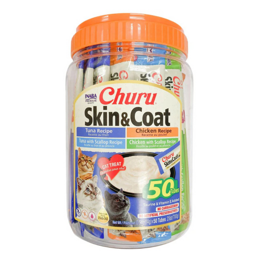 INABA Churu Puree Skin & Coat Varieties (50pc)