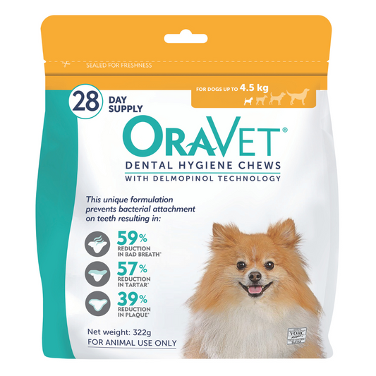 Oravet Dental Chews - Extra Small (28 chews)