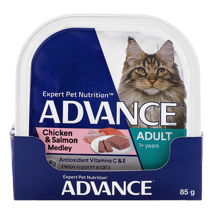 ADVANCE Cat Adult Chicken & Salmon Medley 85g (7pk)