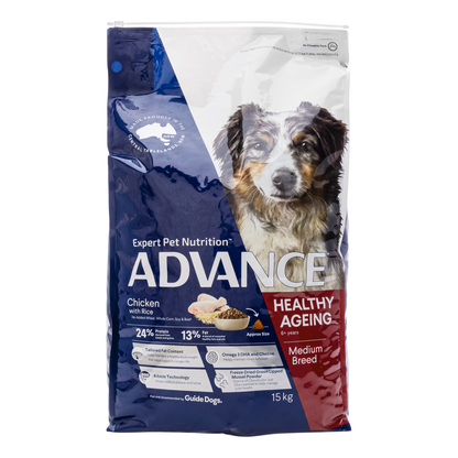 ADVANCE Dog Medium Breed Healthy Ageing Chicken with Rice 15kg