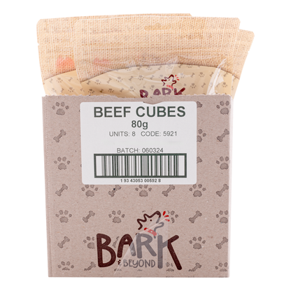 Bark & Beyond Beef Cubes 80g (8pk)