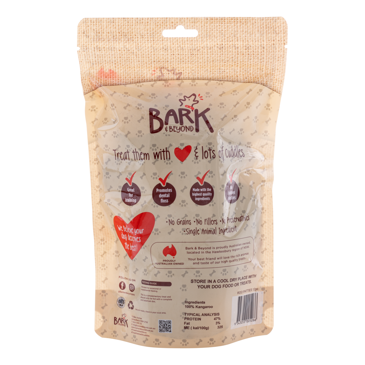 Bark & Beyond Roo Protein Patties