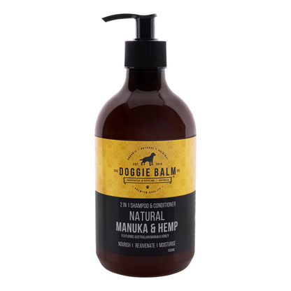 DoggieBalm Manuka & Hemp 2-in-1 Shampoo with Conditioner 500ml