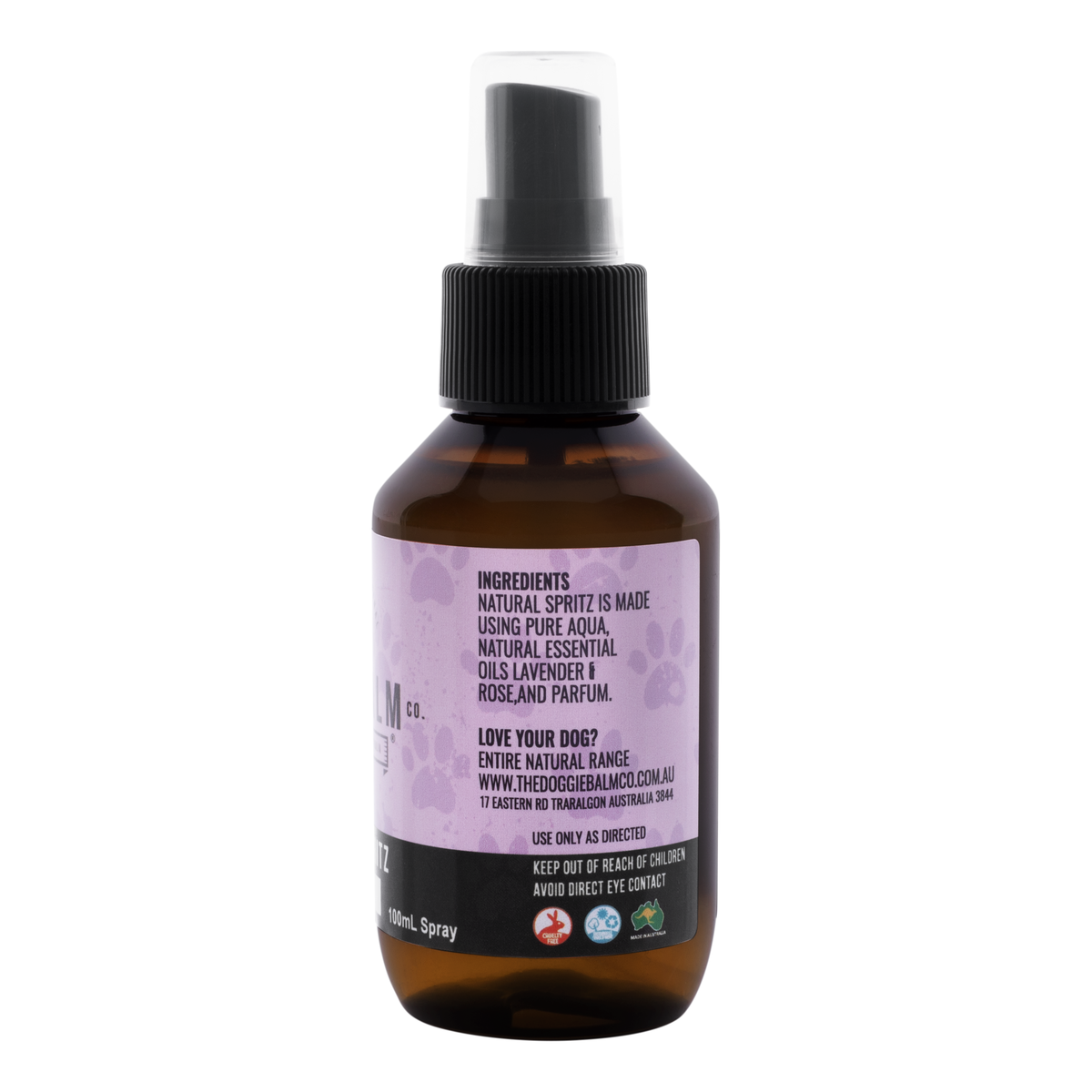 DoggieBalm Natural Spritz Lavender & Rose 100ml