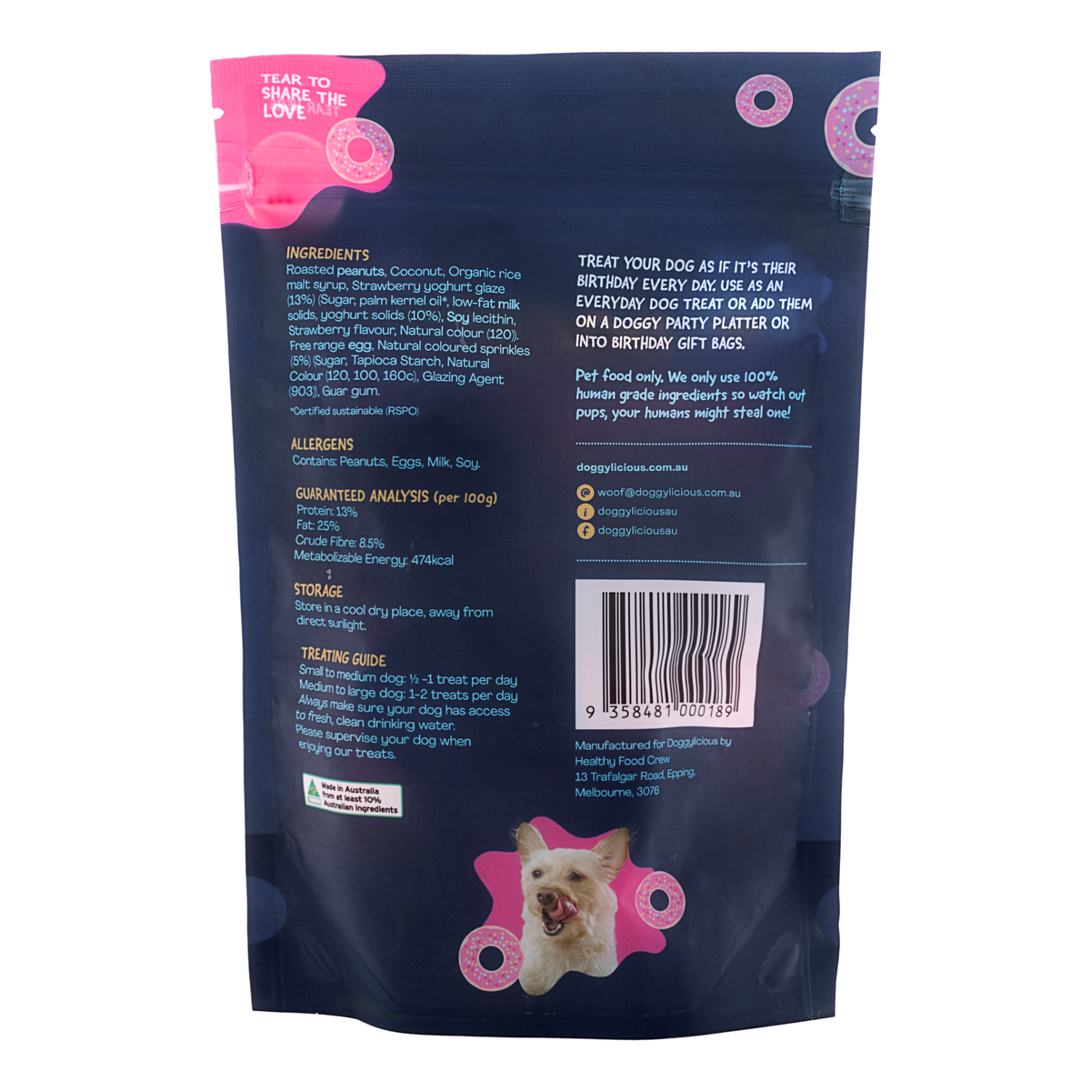 Doggylicious Doggy Donut Treats 180g