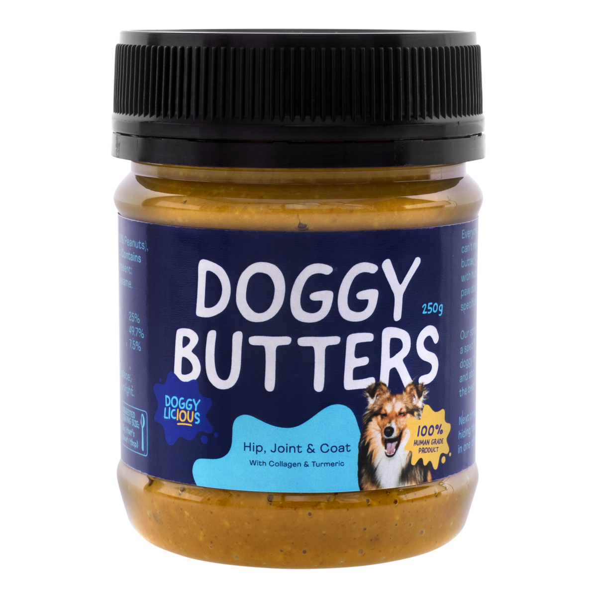 Doggylicious Hip, Joint & Coat Peanut Butter 250g