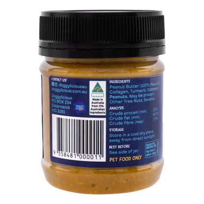 Doggylicious Hip, Joint & Coat Peanut Butter 250g