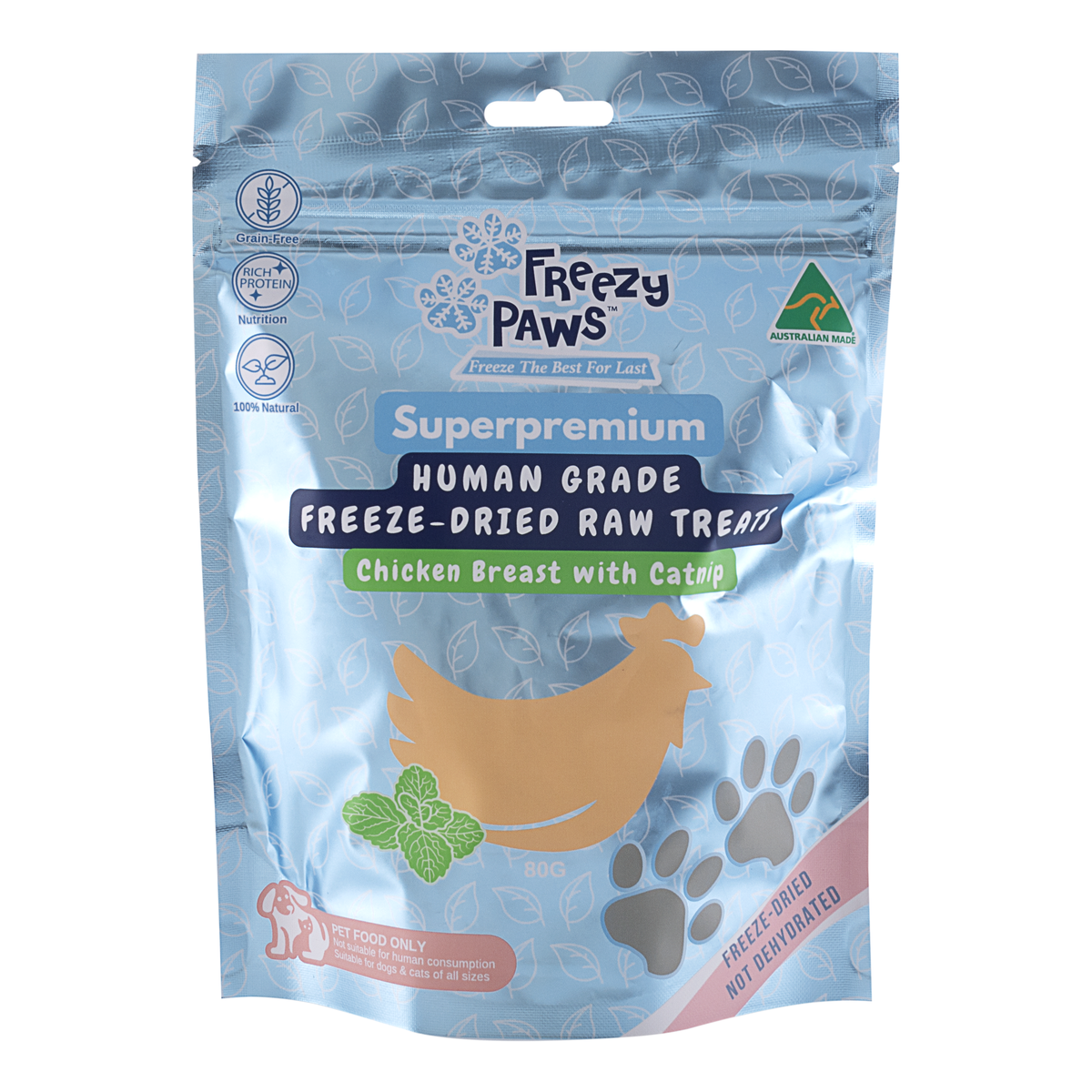 Freezy Paws Chicken Breast with Catnip Training Treats 80g