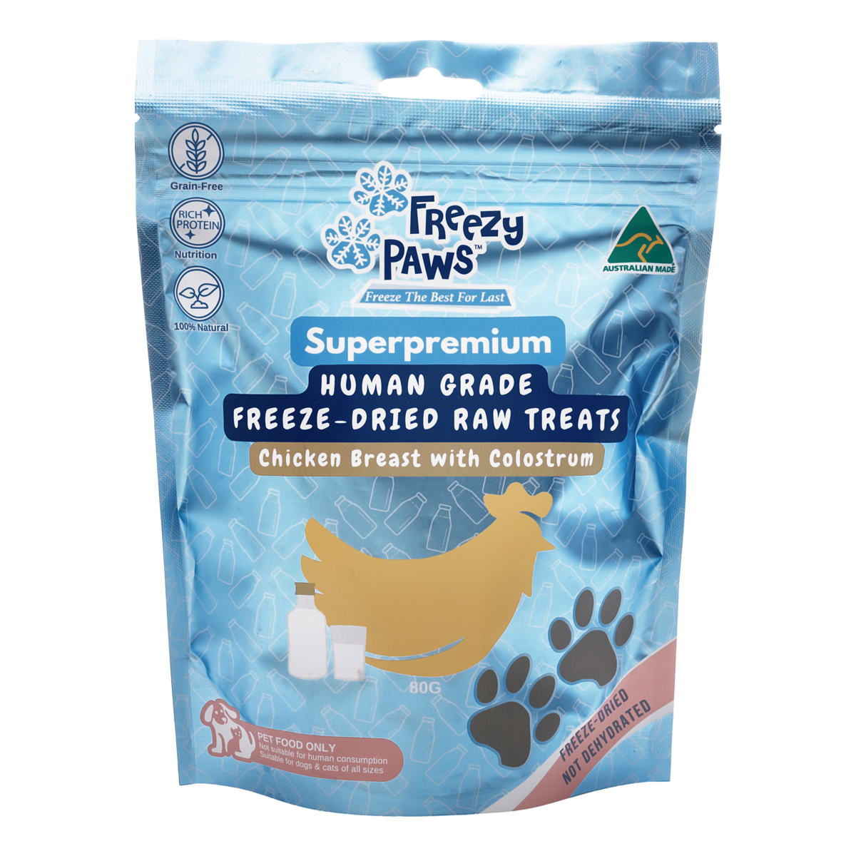 Freezy Paws Chicken Breast with Colostrum Training Treats 80g