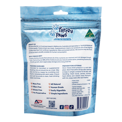 Freezy Paws Chicken Breast with Colostrum Training Treats 80g