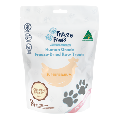 Freezy Paws Freeze Dried Chicken Breast Treats 100g