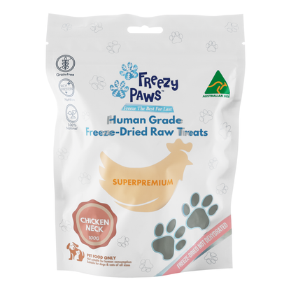 Freezy Paws Freeze Dried Chicken Neck Treats 100g