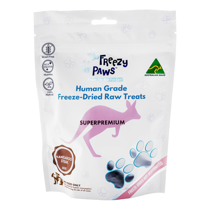 Freezy Paws Freeze Dried Kangaroo Meat Treats 80g