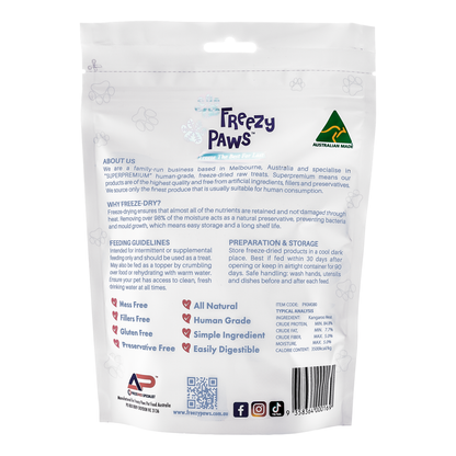 Freezy Paws Freeze Dried Kangaroo Meat Treats 80g