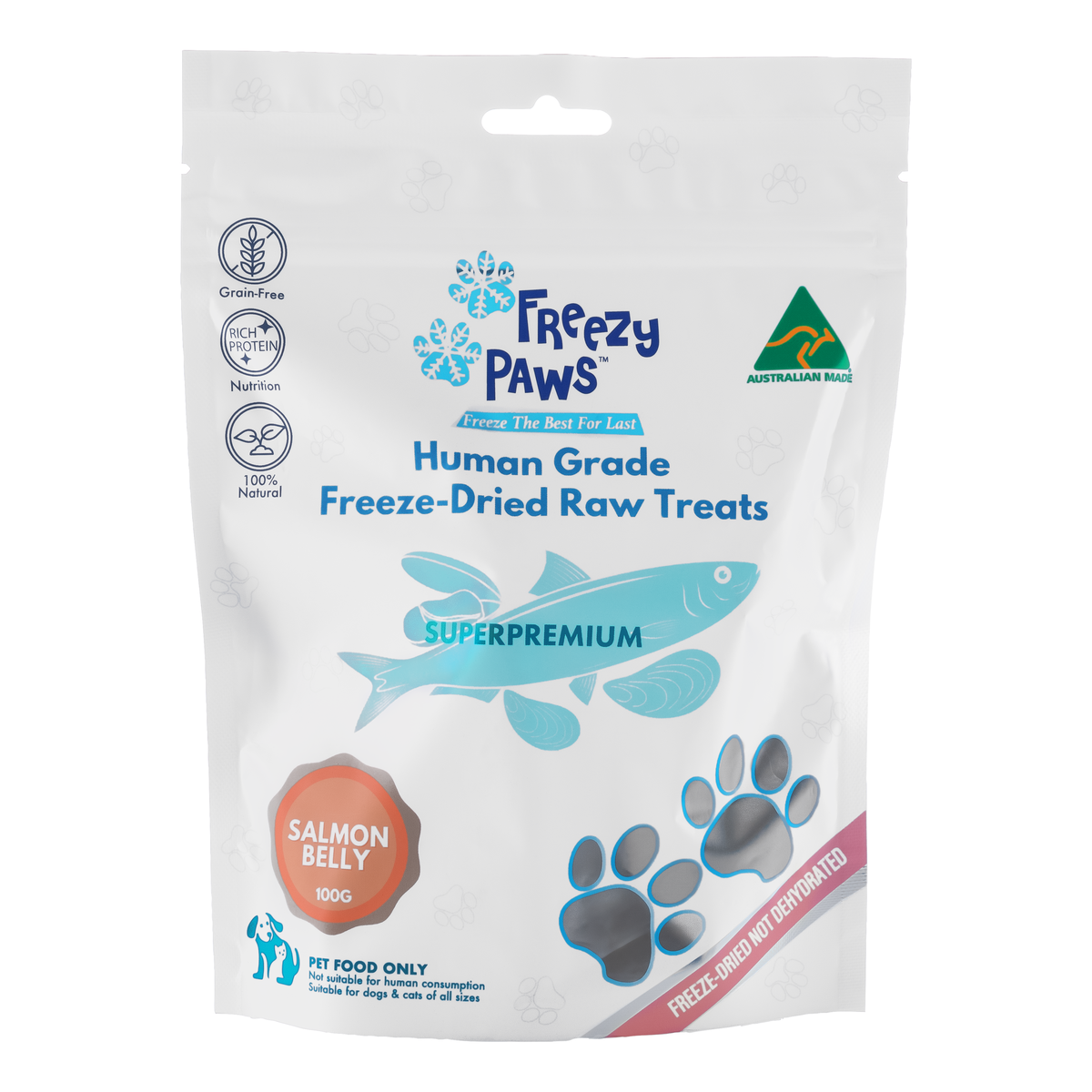 Freezy Paws Freeze Dried Salmon Bellies Treats 100g