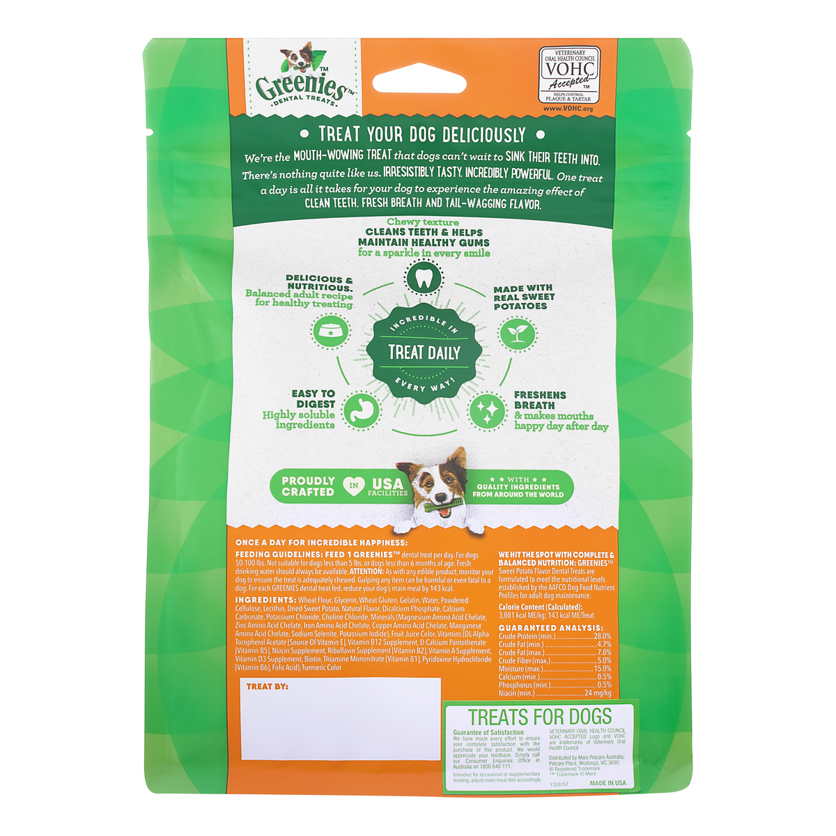 GREENIES Sweet Potato Large Dental Treats 340g