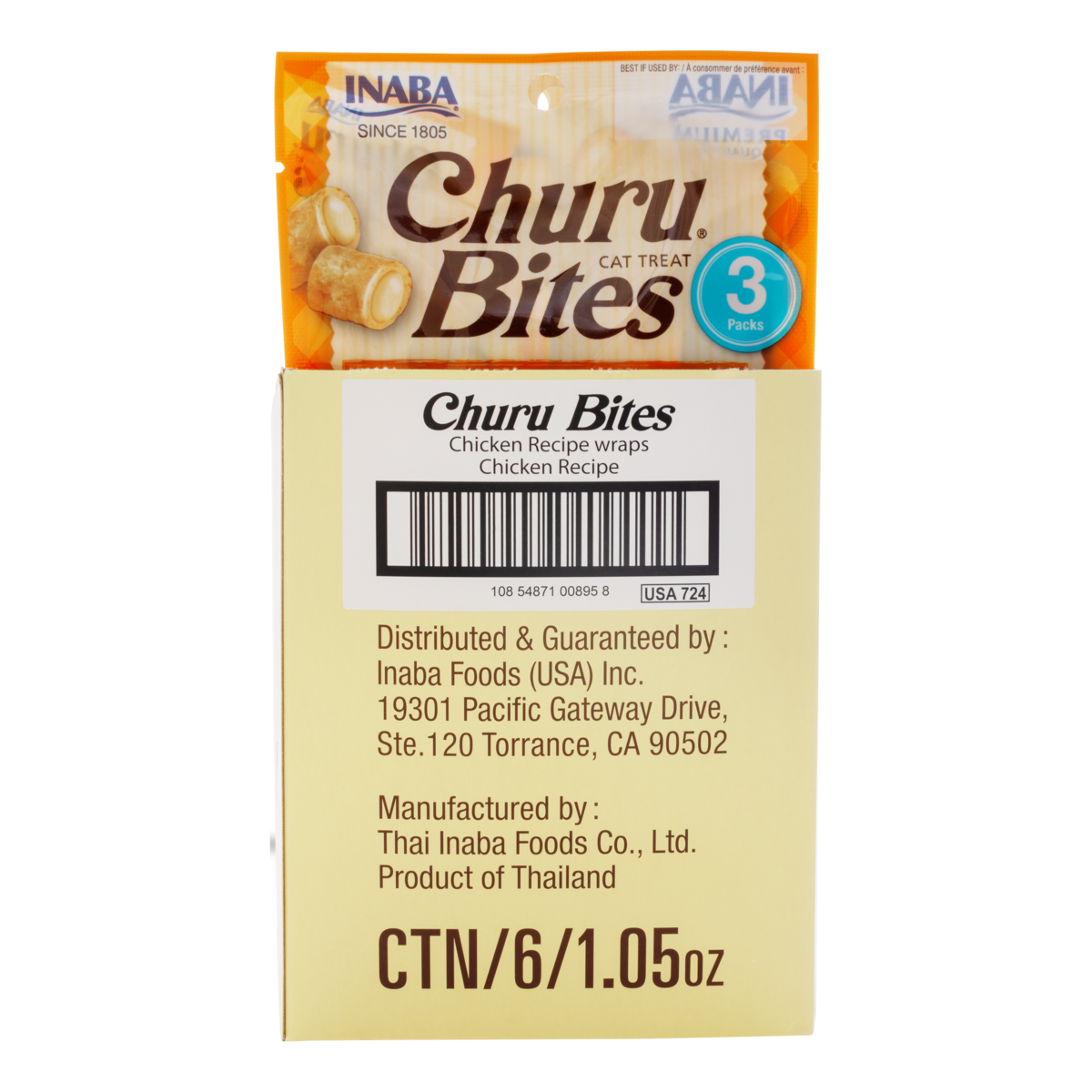 INABA Churu Bites Chicken Wraps 30g (6pk)