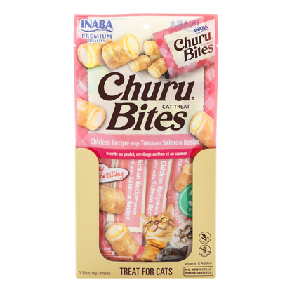 INABA Churu Bites Chicken Wraps with Tuna & Salmon 30g (6pk)