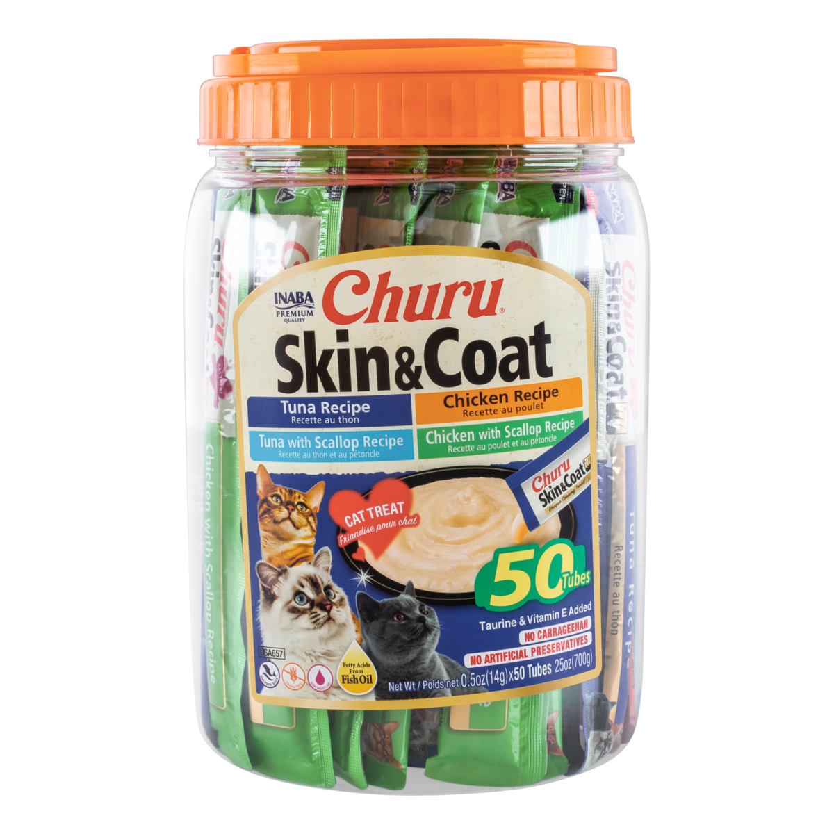 INABA Churu Puree Skin & Coat Varieties (50pc)