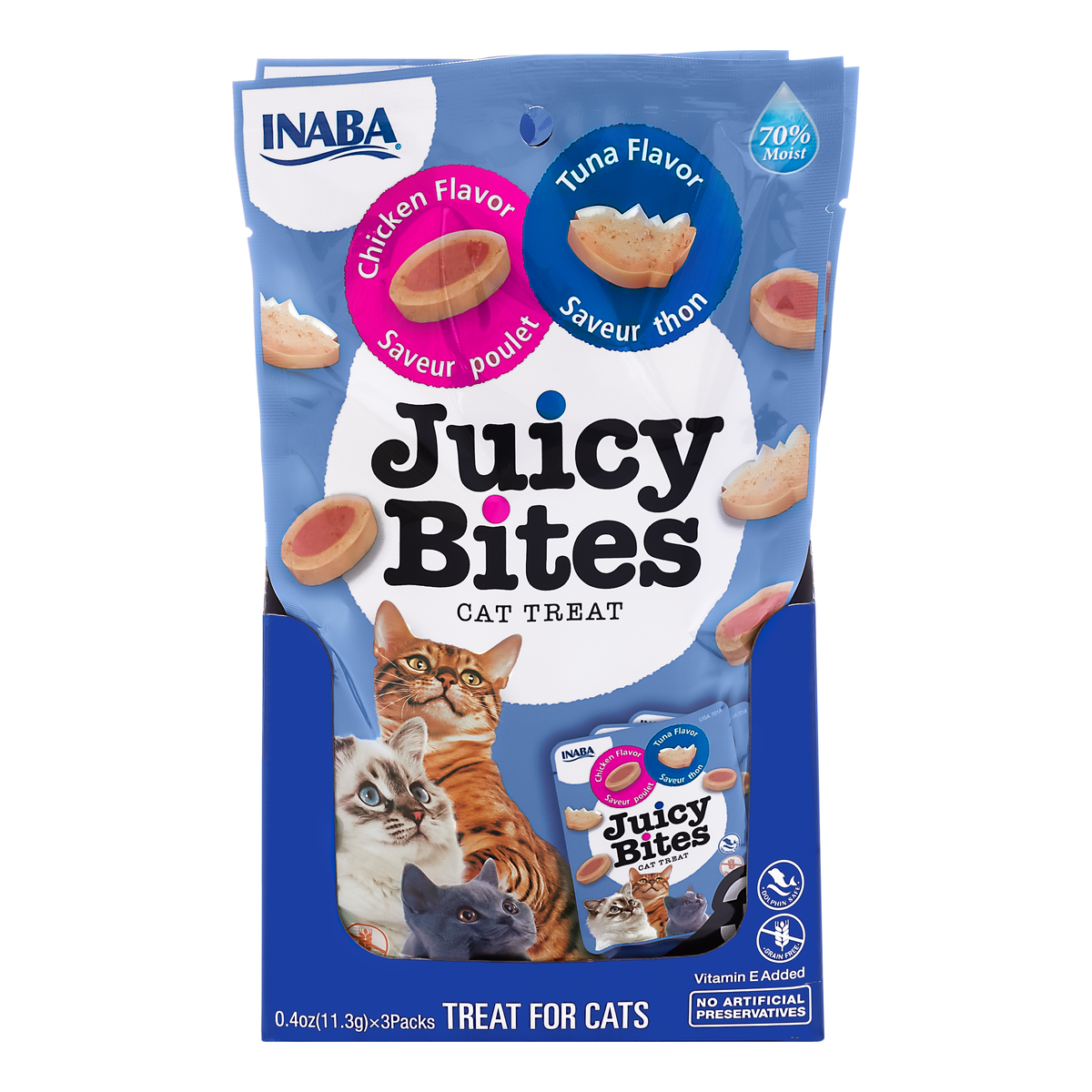 INABA Juicy Bites Tuna & Chicken 34g (6pk)