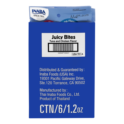 INABA Juicy Bites Tuna & Chicken 34g (6pk)