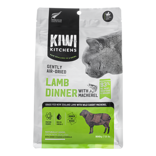 Kiwi Kitchens Air Dried Lamb and Mackerel Cat Dinner 500g