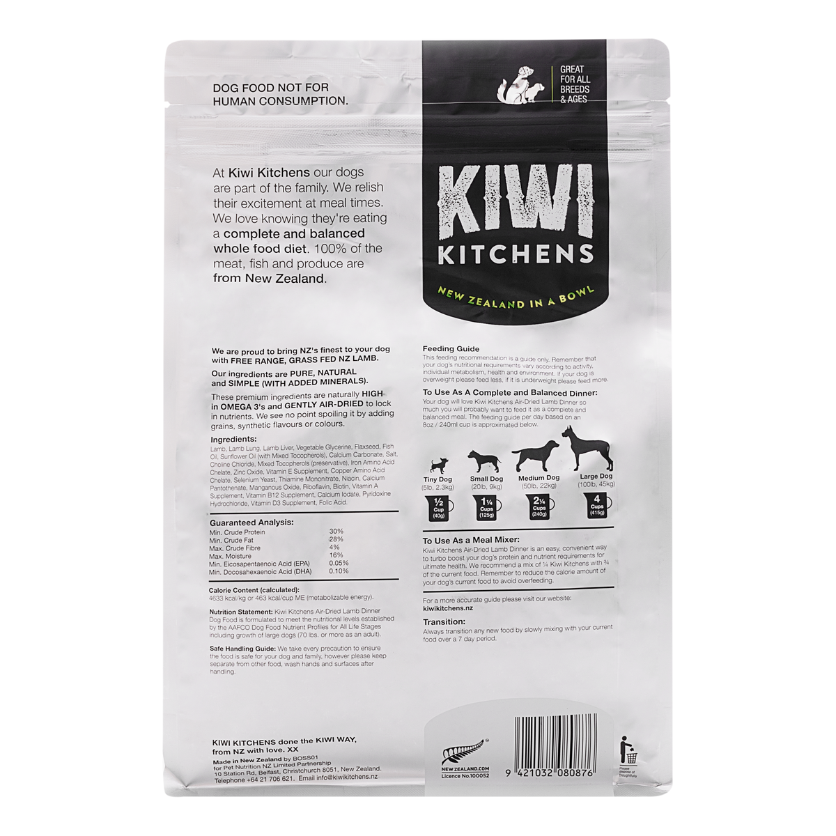 Kiwi Kitchens Air Dried Lamb Dinner