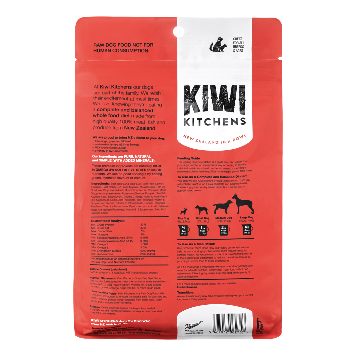 Kiwi Kitchens Freeze Dried Beef Dinner