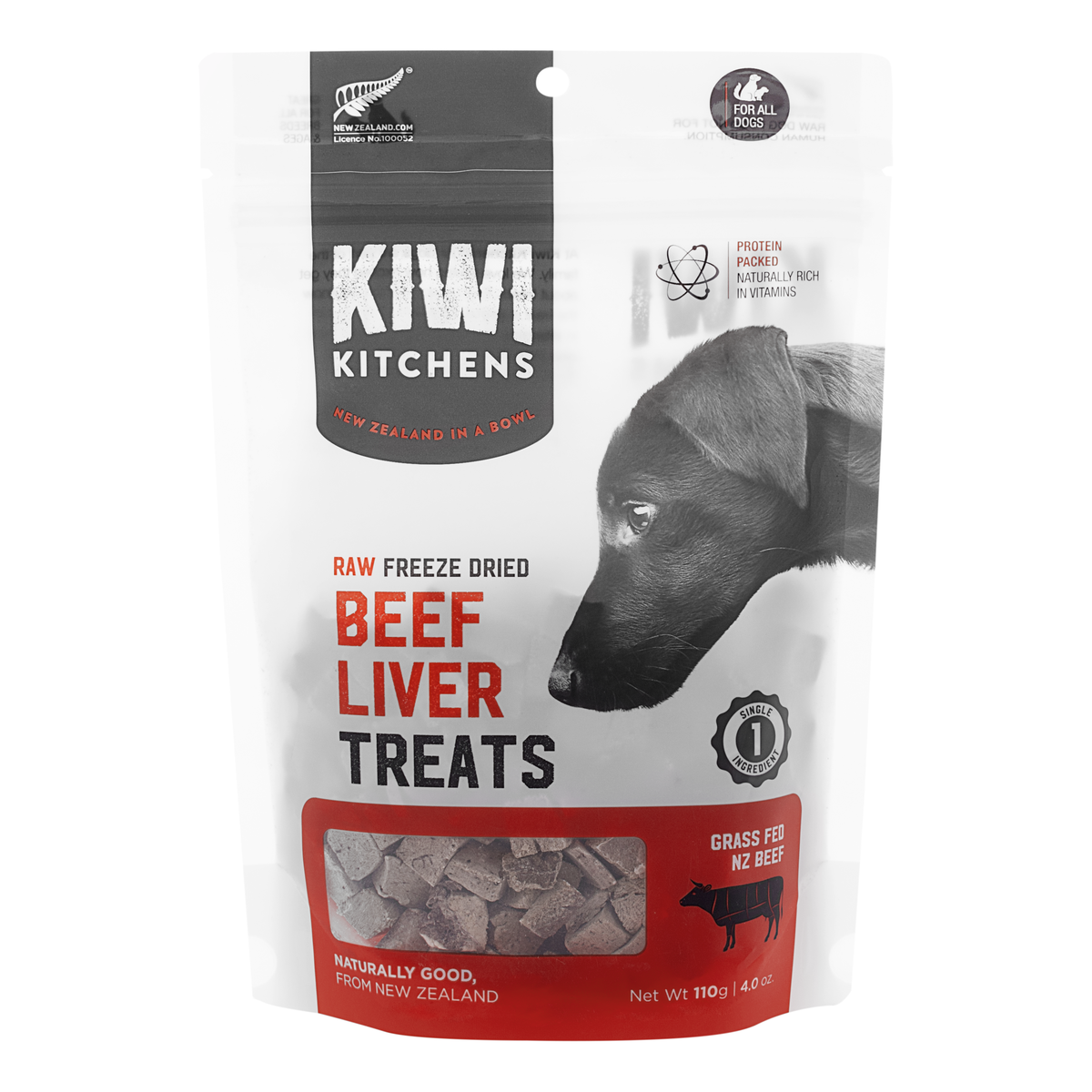 Kiwi Kitchens Freeze Dried Beef Liver Treats 110g