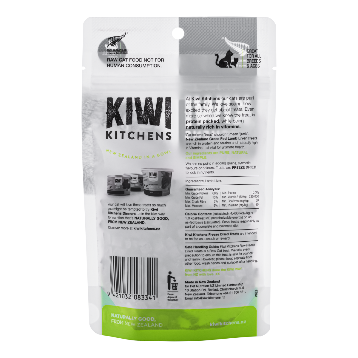 Kiwi Kitchens Freeze Dried Lamb Liver Treats