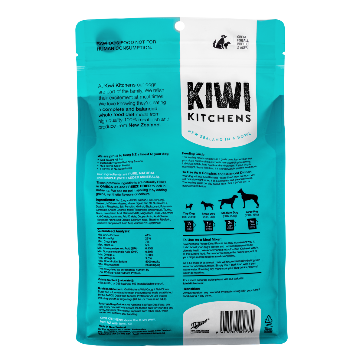 Kiwi Kitchens Freeze Dried White Fish Dinner 425g