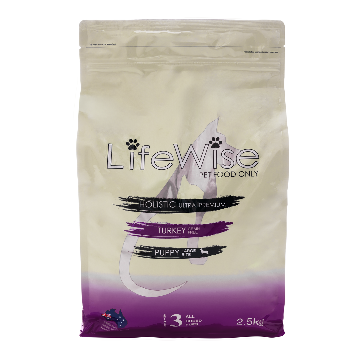 LifeWise Puppy (Stage 3) Grain Free Turkey & Lamb with Veg Large Bites 2.5kg