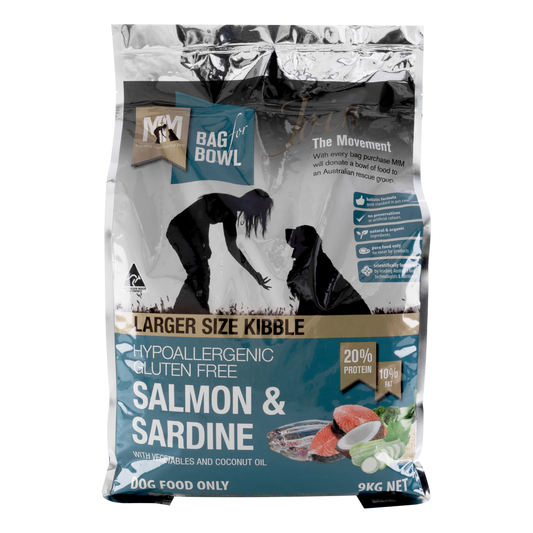 MFM Large Kibble Salmon & Sardine Gluten-Free Dark Blue