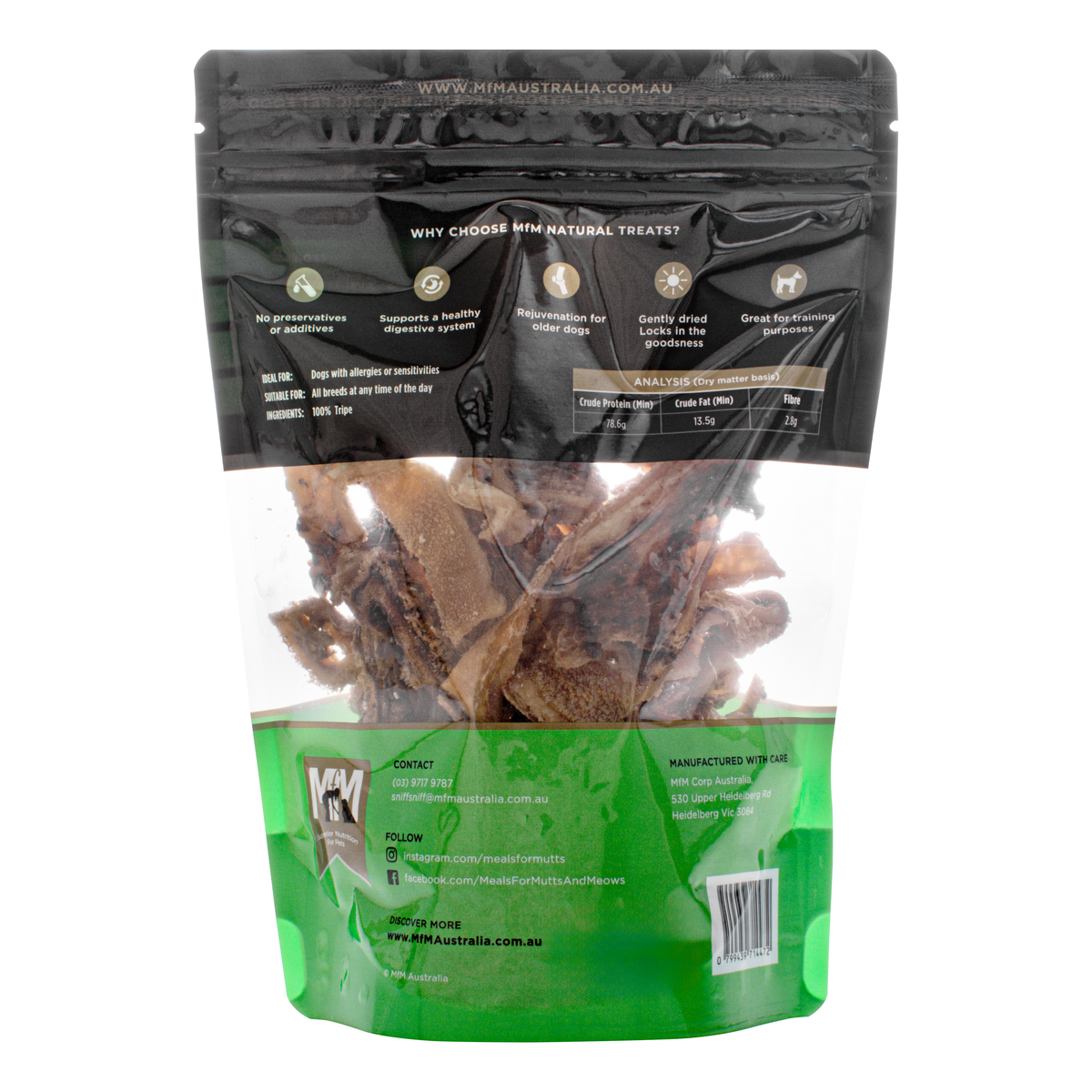 MFM Natural Tripe Treats Cold Dried 200g