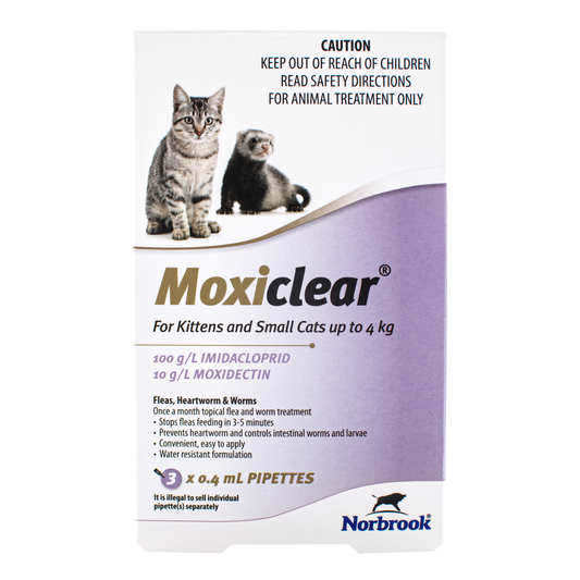 Moxiclear for Kittens & Small Cats up to 4kg