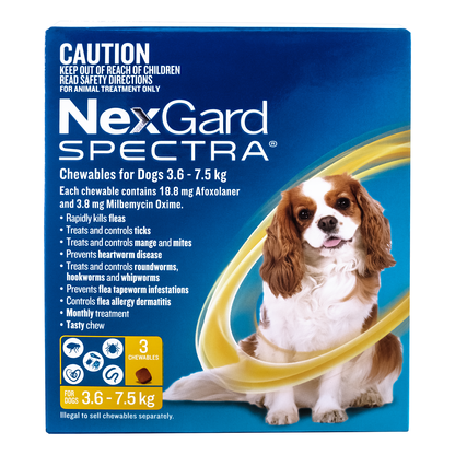 NexGard SPECTRA for Dogs 3.6-7.5kg