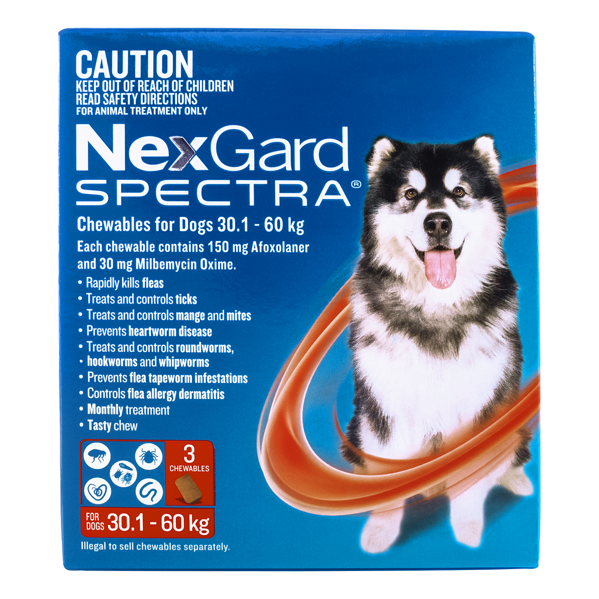 NexGard SPECTRA for Dogs 30.1-60kg