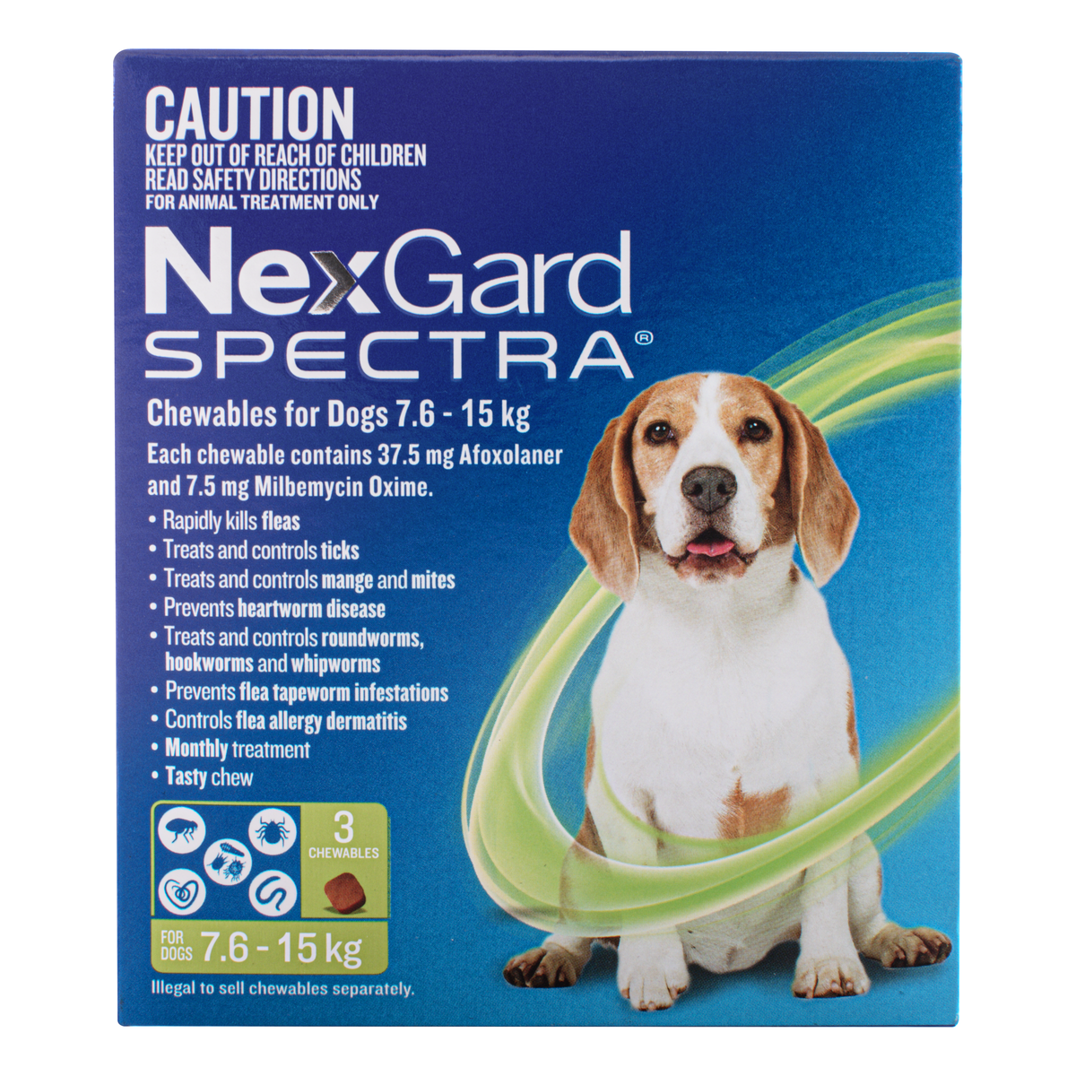 NexGard SPECTRA for Dogs 7.6-15kg