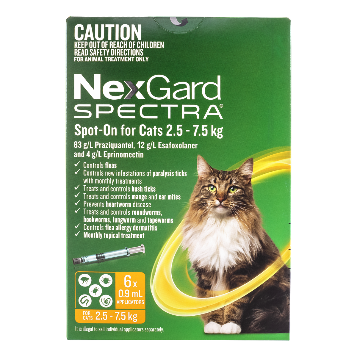 NexGard SPECTRA Spot-On for Cats 2.5-7.5kg