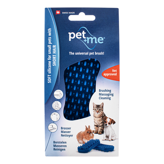 Pet+Me Soft Small Short Hair Pet Brush (Blue)