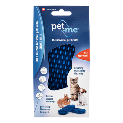 Pet+Me Soft Small Short Hair Pet Brush (Blue)