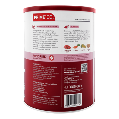 PRIME100 SPD Air Dried Beef & Carrot 600g