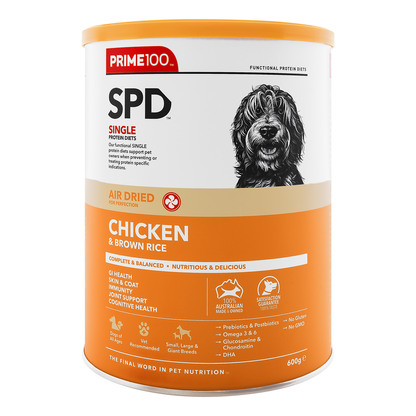 PRIME100 SPD Air Dried Chicken & Brown Rice 600g