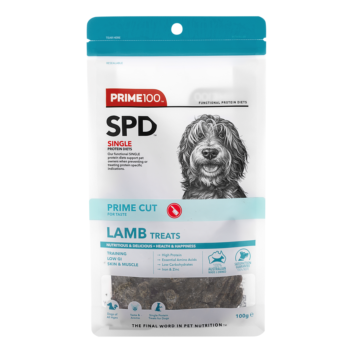 PRIME100 SPD Prime Cut Lamb Treats 100g