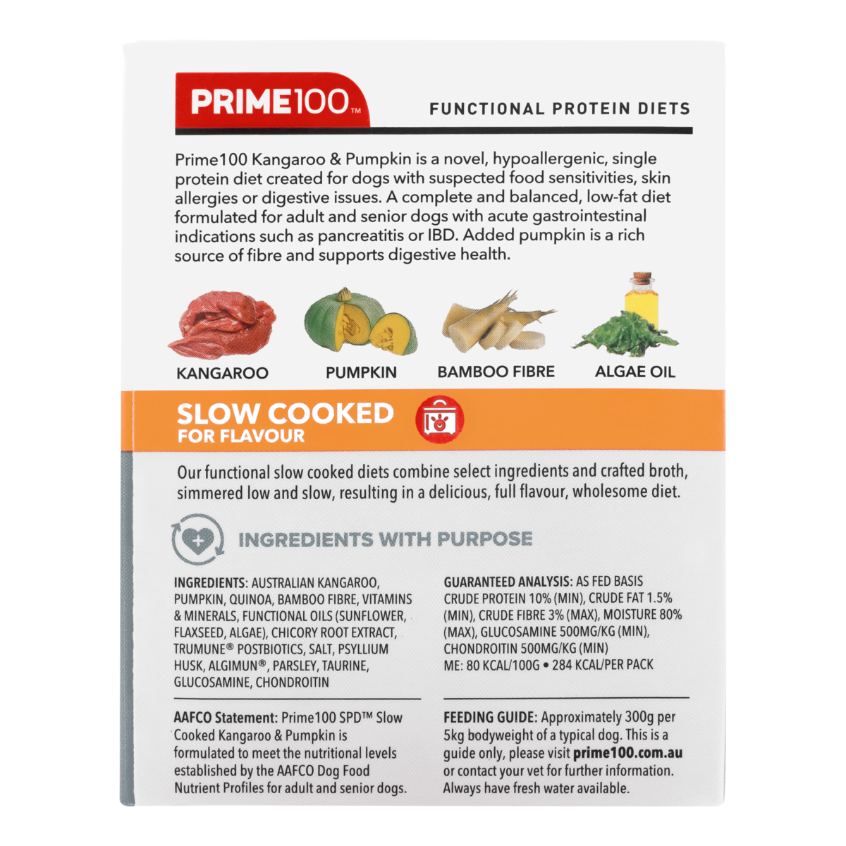 PRIME100 SPD Slow Cooked Kangaroo & Pumpkin 354g (12pk)