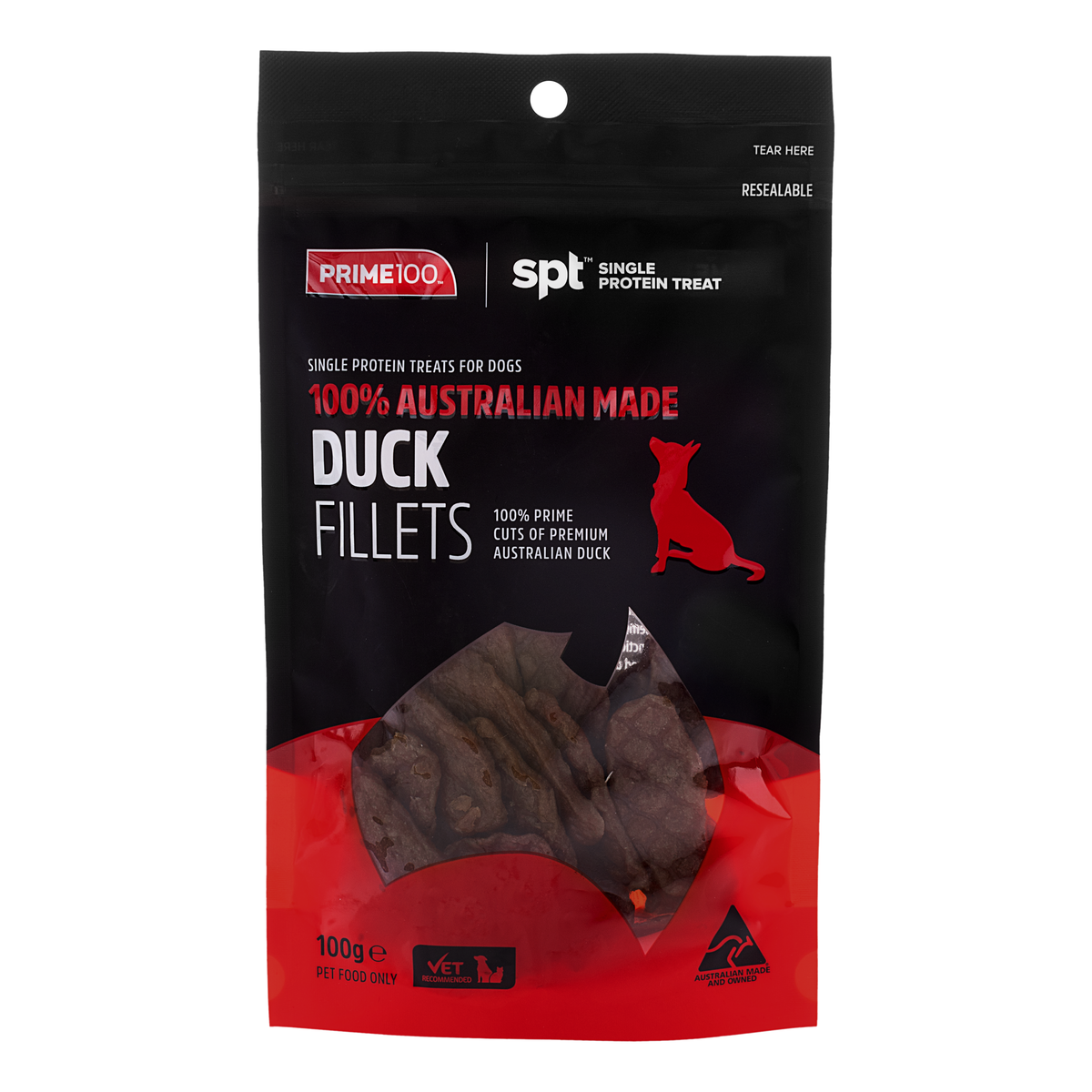 PRIME100 SPT Duck Fillet Treats 100g