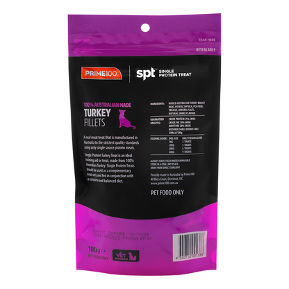 PRIME100 SPT Turkey Fillet Treats 100g