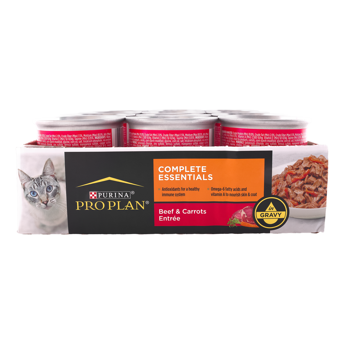 PRO PLAN Complete Essentials Beef & Carrots Entrée in Gravy 85g (24pk)